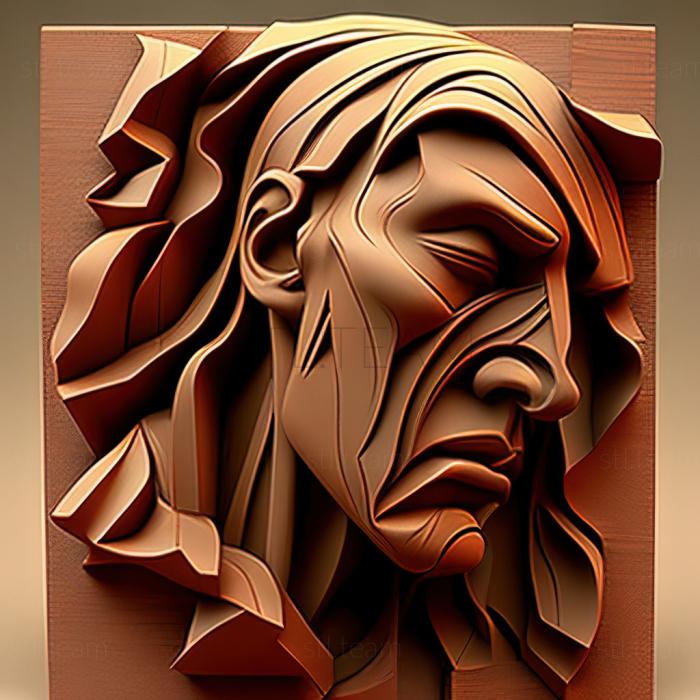 3D модель Гилберт Галл, американский художник (STL)
